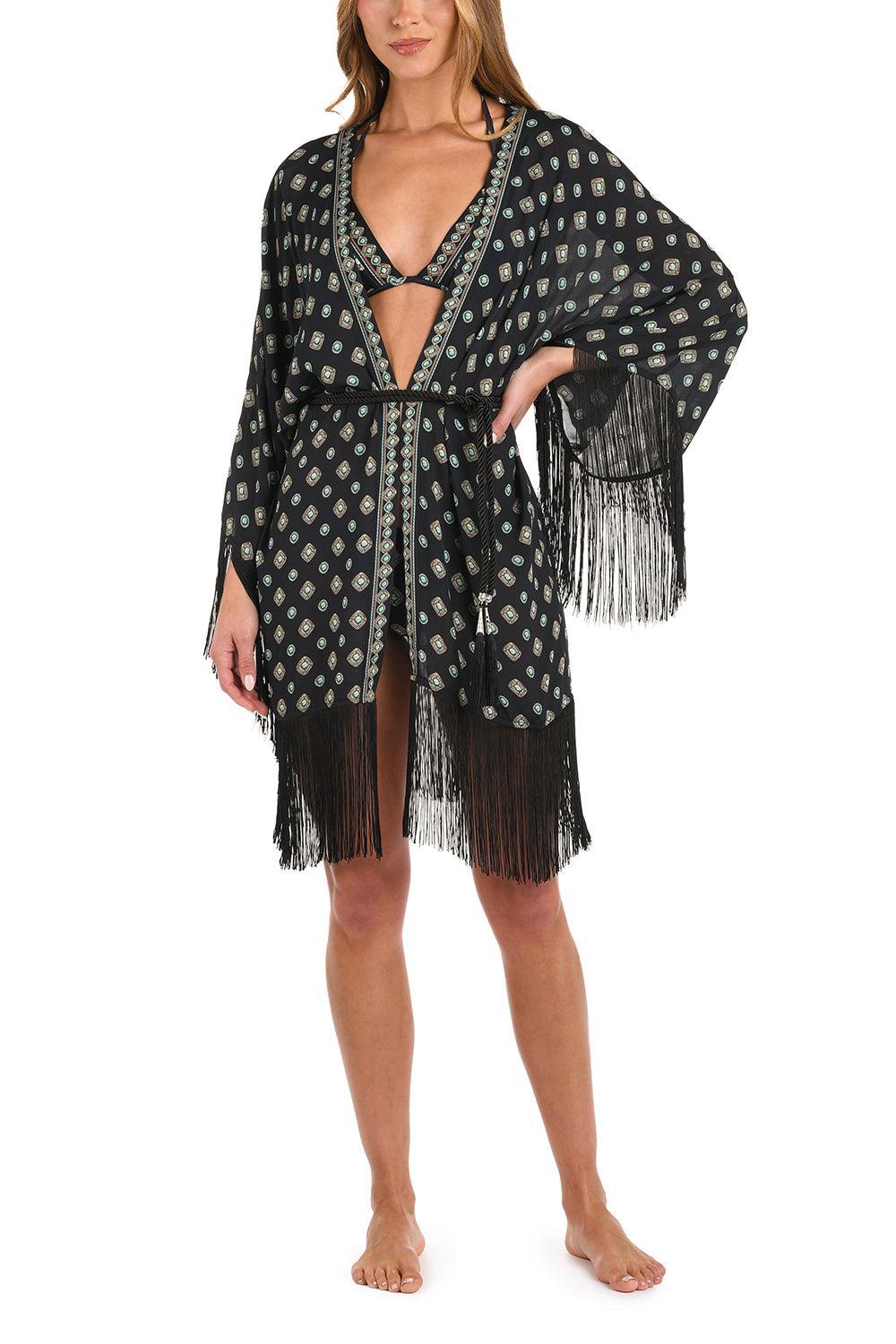 Caterina Short Kimono-BLACK-S/M-CLOTHINGSWIM-L'AGENCE