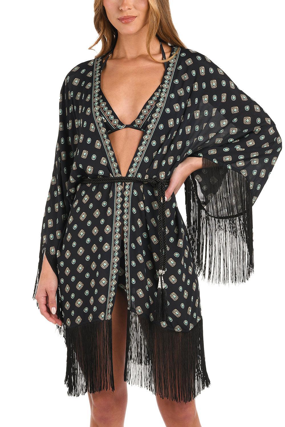 Caterina Short Kimono-BLACK-S/M-CLOTHINGSWIM-L'AGENCE