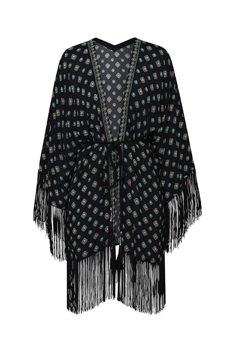 Caterina Short Kimono-BLACK-S/M-CLOTHINGSWIM-L'AGENCE