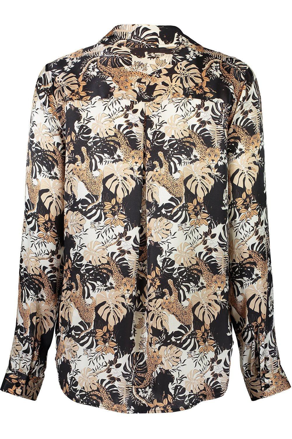 L'AGENCE-Tyler Long Sleeve Blouse - Black Panther-