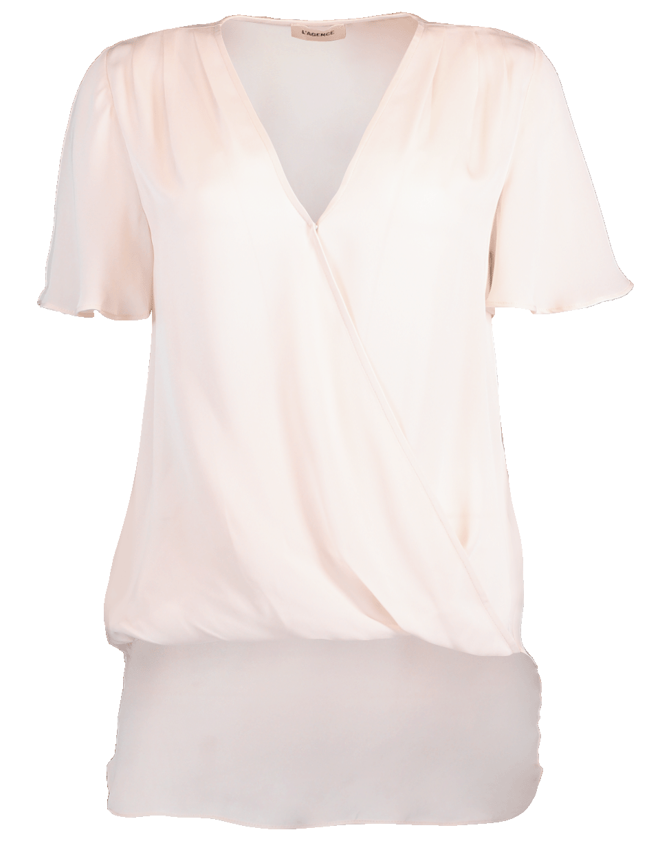 L'AGENCE-Karen Flutter Sleeve Blouse-