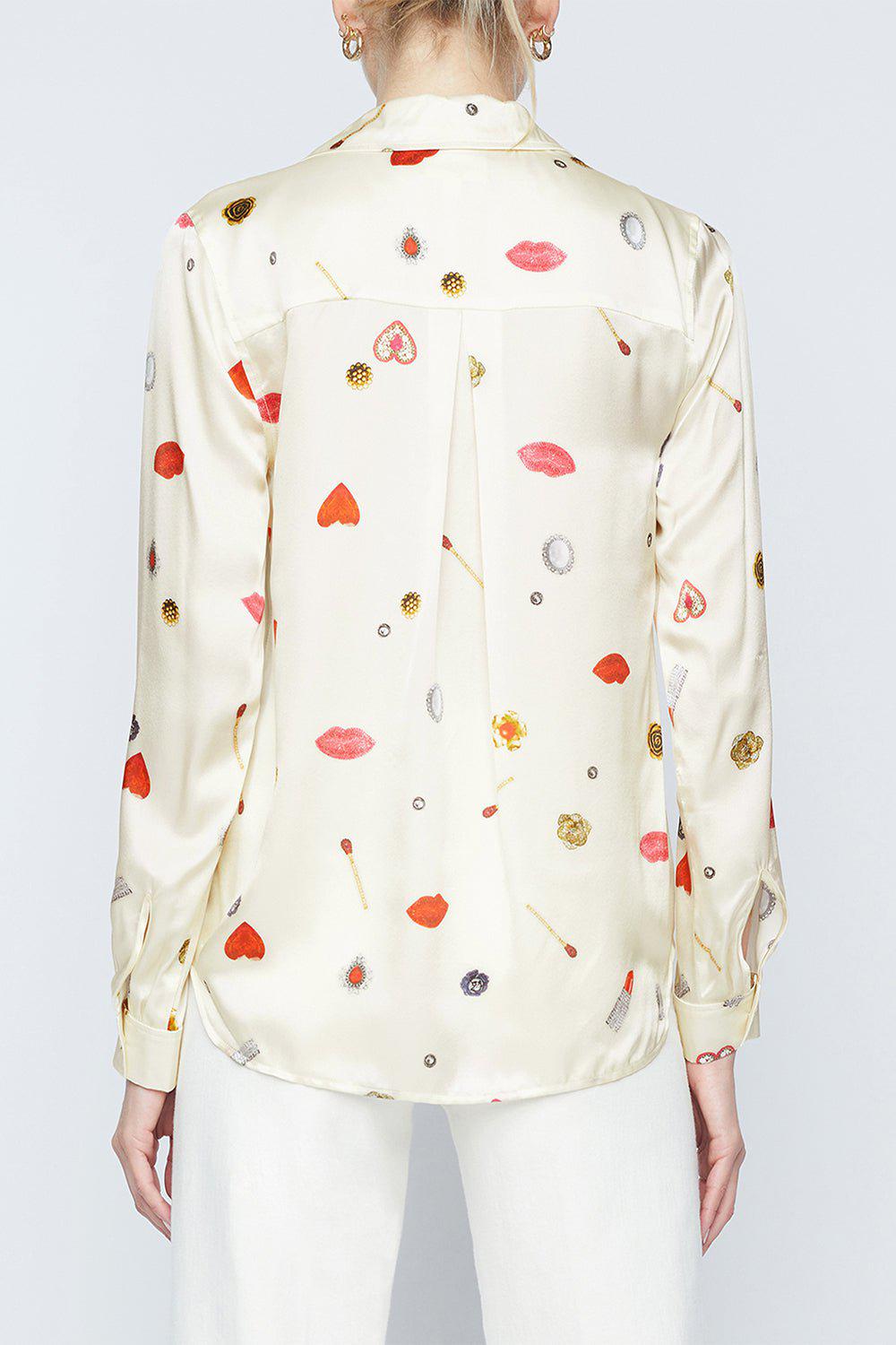 L'AGENCE-Tyler Blouse - Champagne Hearts-