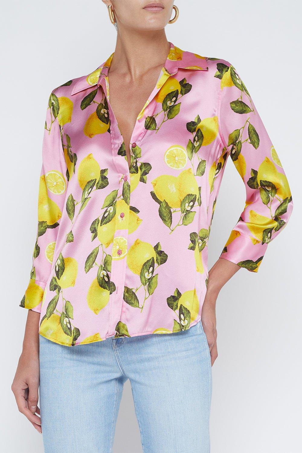 L'AGENCE-Dani Blouse - Cotton Candy Lemon-