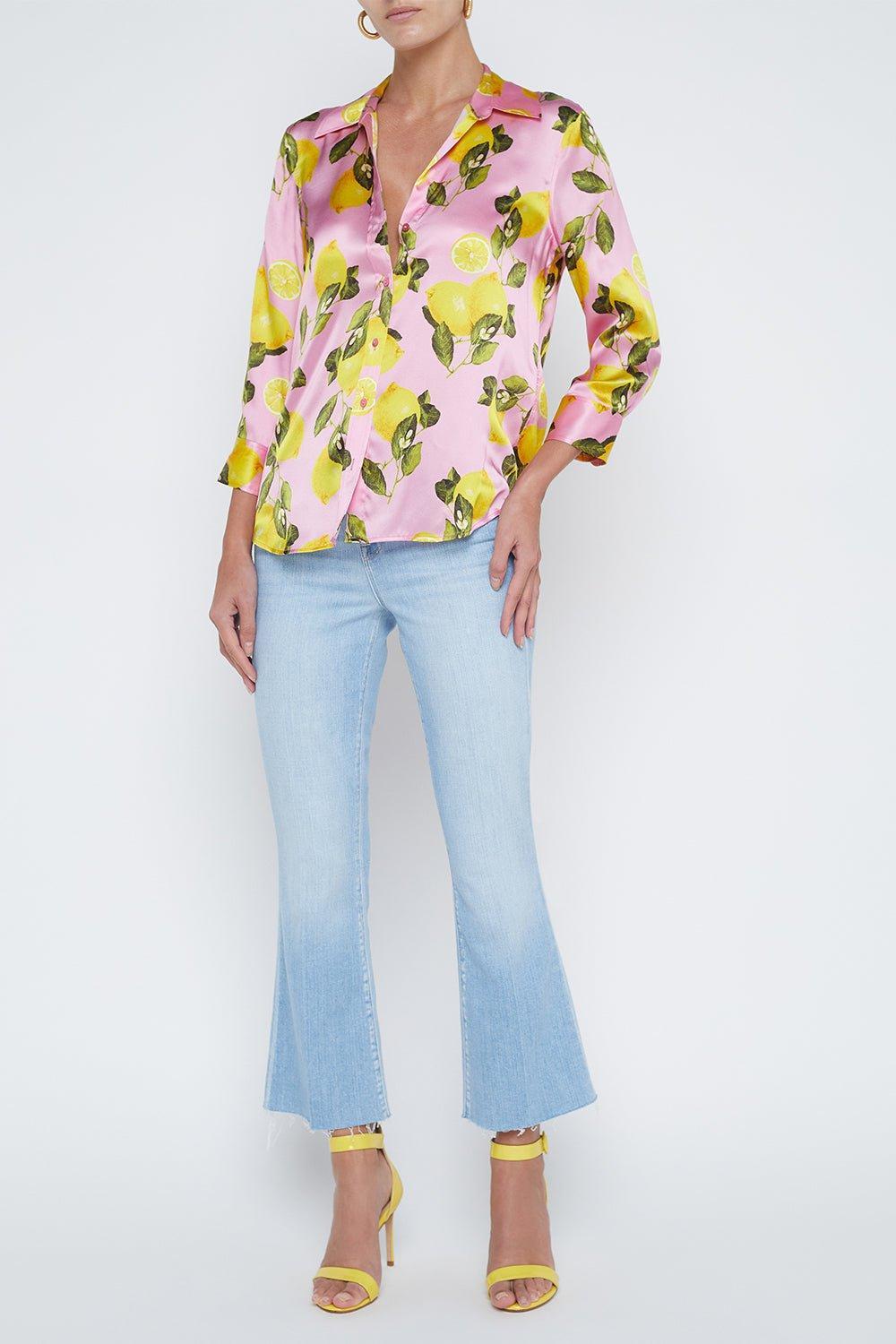 L'AGENCE-Dani Blouse - Cotton Candy Lemon-