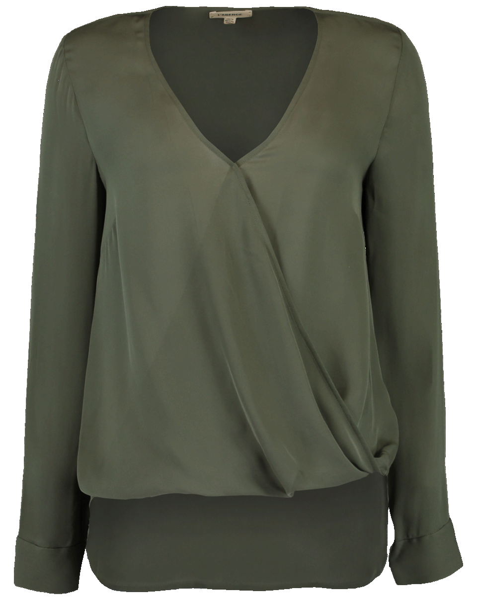 L'AGENCE-Kyla Drape Blouse-