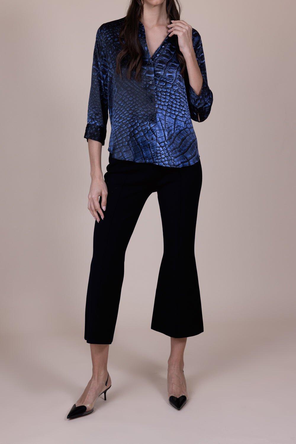 L'AGENCE-Dani Blouse - Midnight Croc-