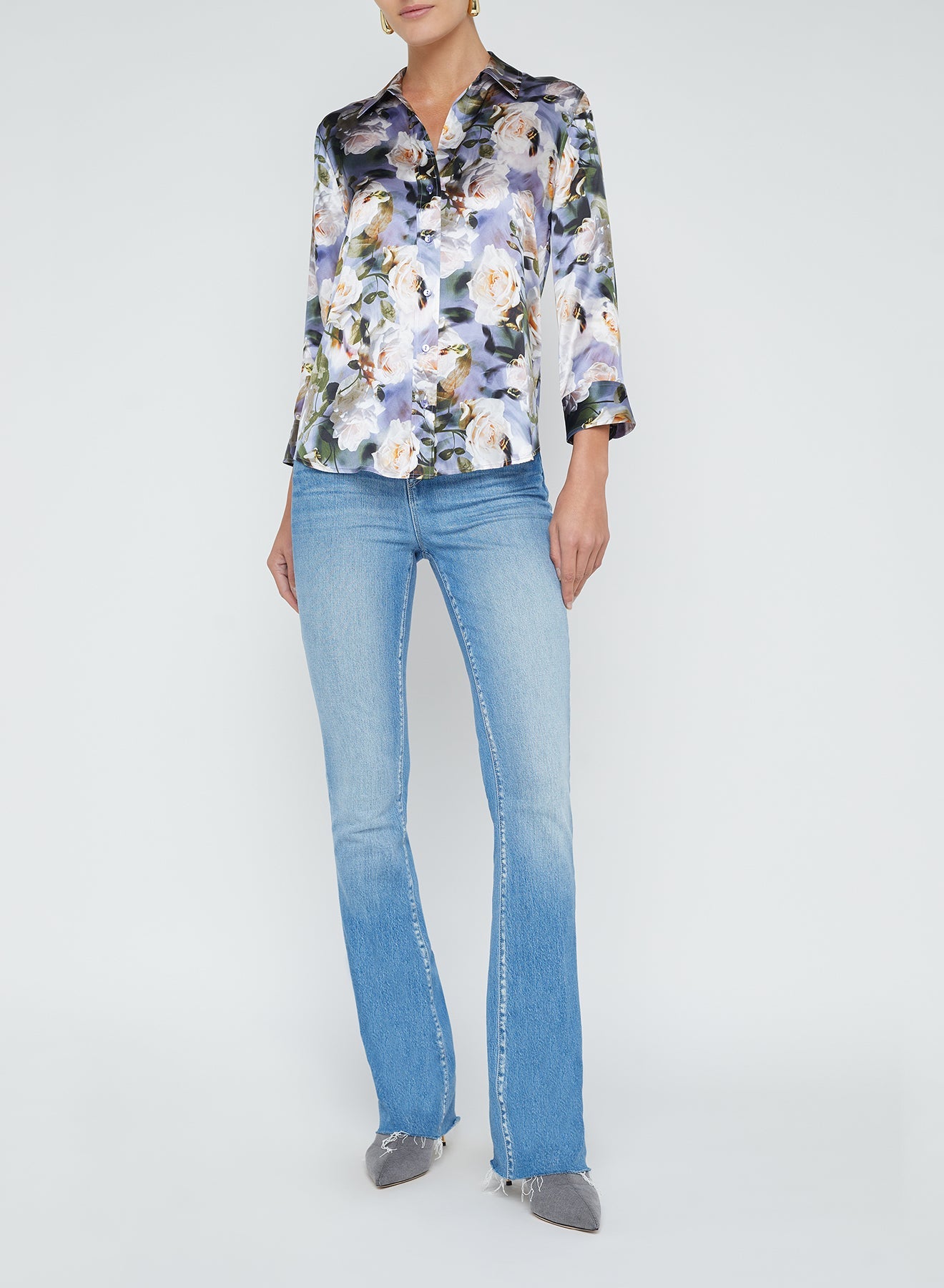 DANI BLOUSE - MULTI DISTRESSED FLORAL-MLTDSTRF-XS-CLOTHINGTOPBLOUSE-L'AGENCE