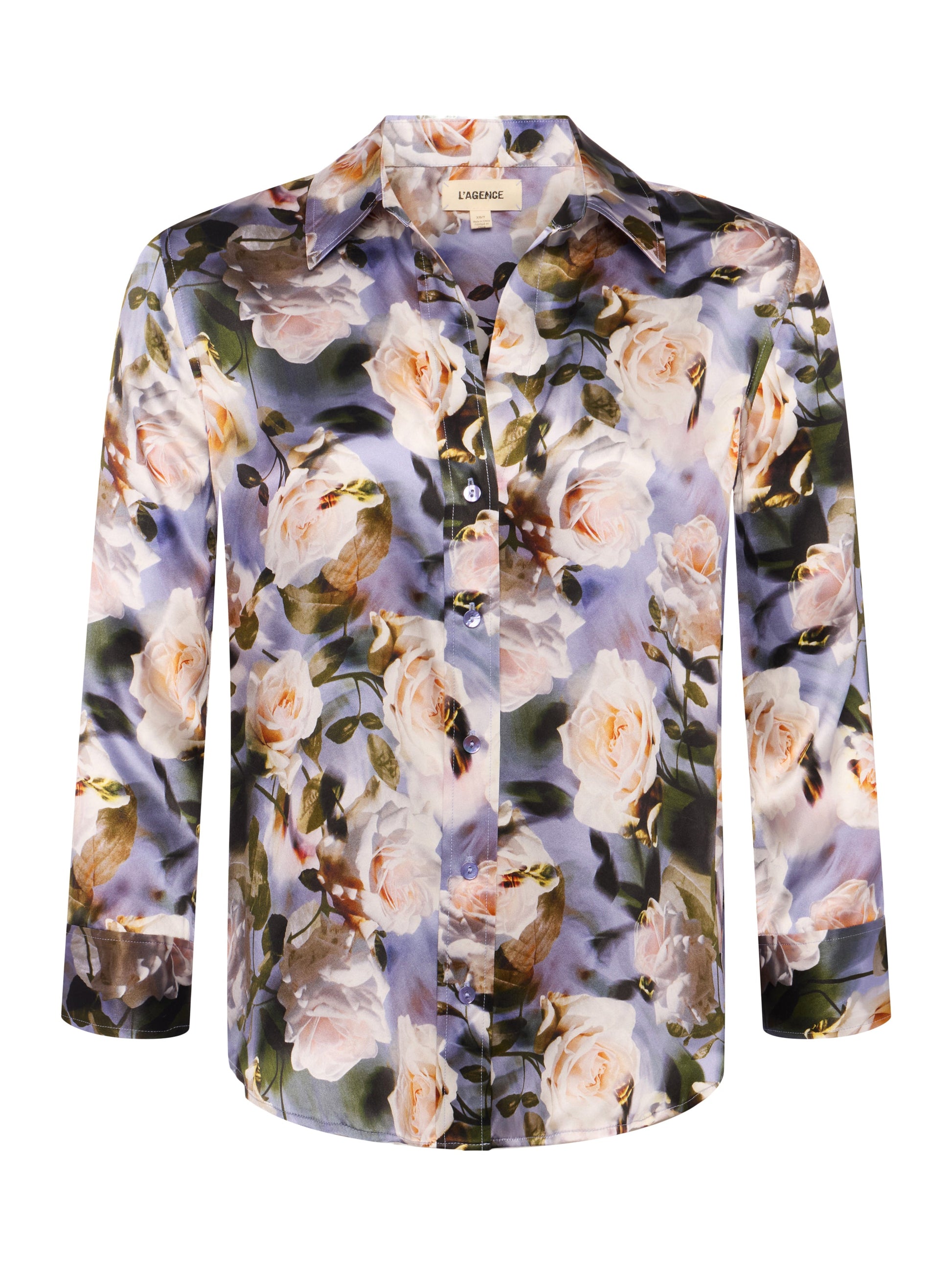 DANI BLOUSE - MULTI DISTRESSED FLORAL-MLTDSTRF-XS-CLOTHINGTOPBLOUSE-L'AGENCE