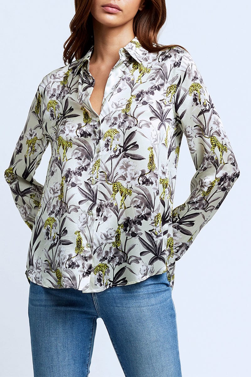 L'AGENCE-Tyler Long Sleeve Blouse-