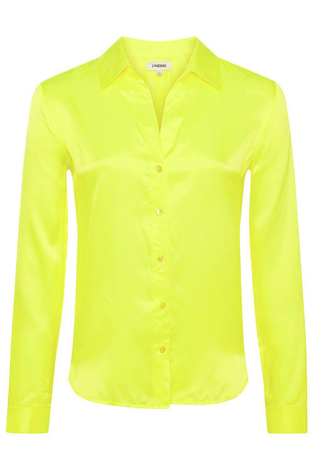 L'AGENCE-Tyler Blouse - Neon Citrus-