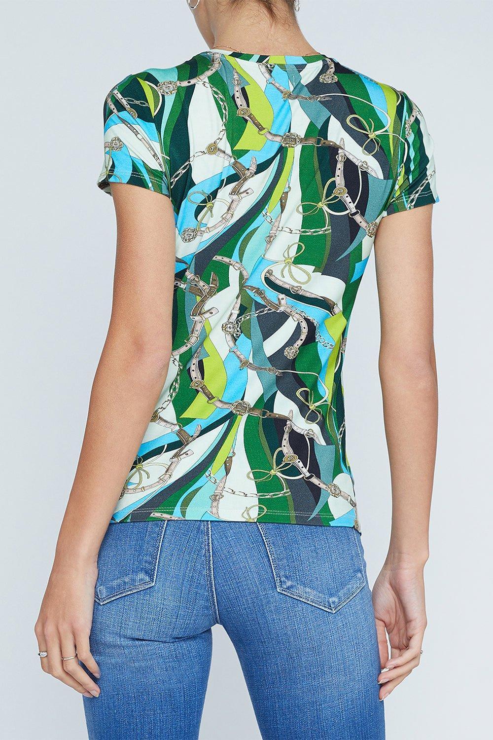 L'AGENCE-Ressi Tee - Sea Green Swirl-