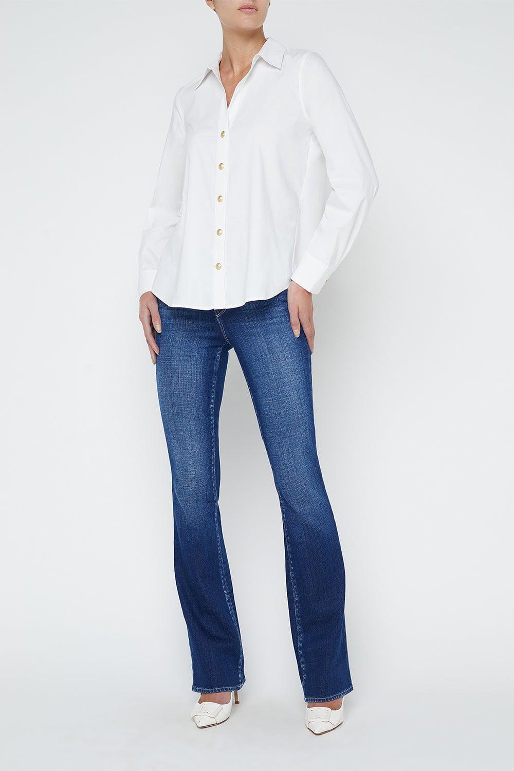 L'AGENCE-Ellery Blouse- White Gold-