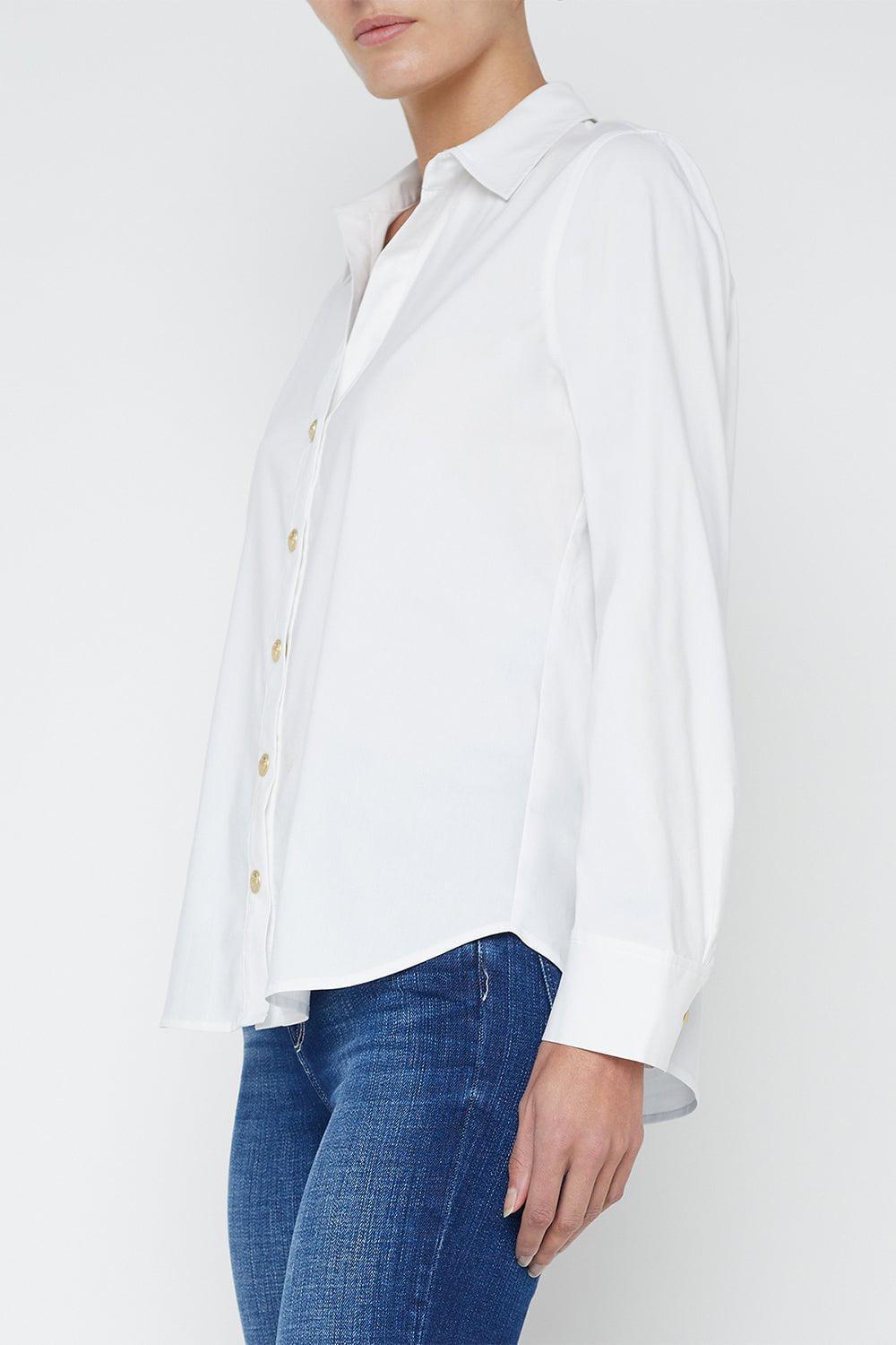 L'AGENCE-Ellery Blouse- White Gold-