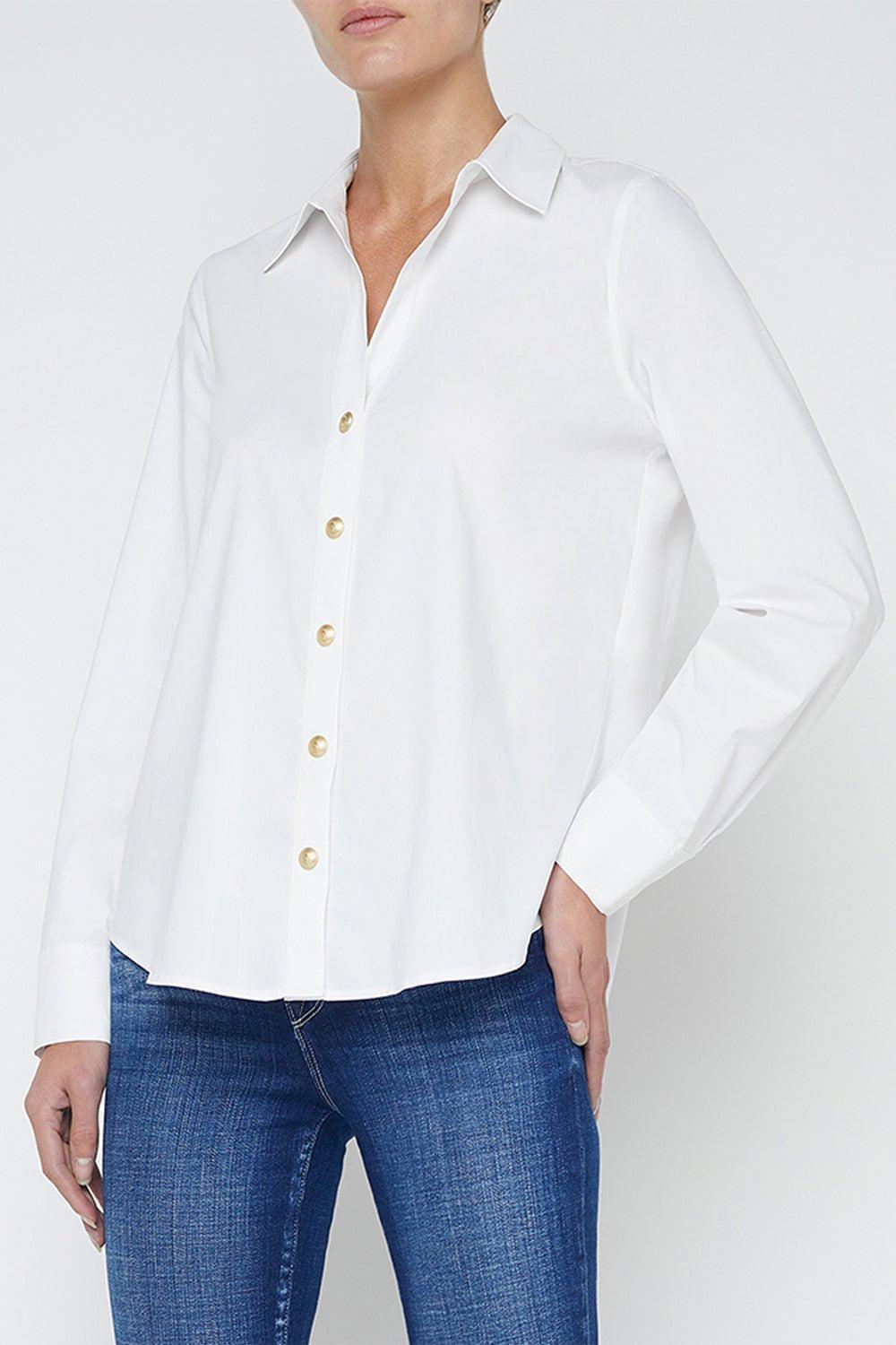 L'AGENCE-Ellery Blouse- White Gold-
