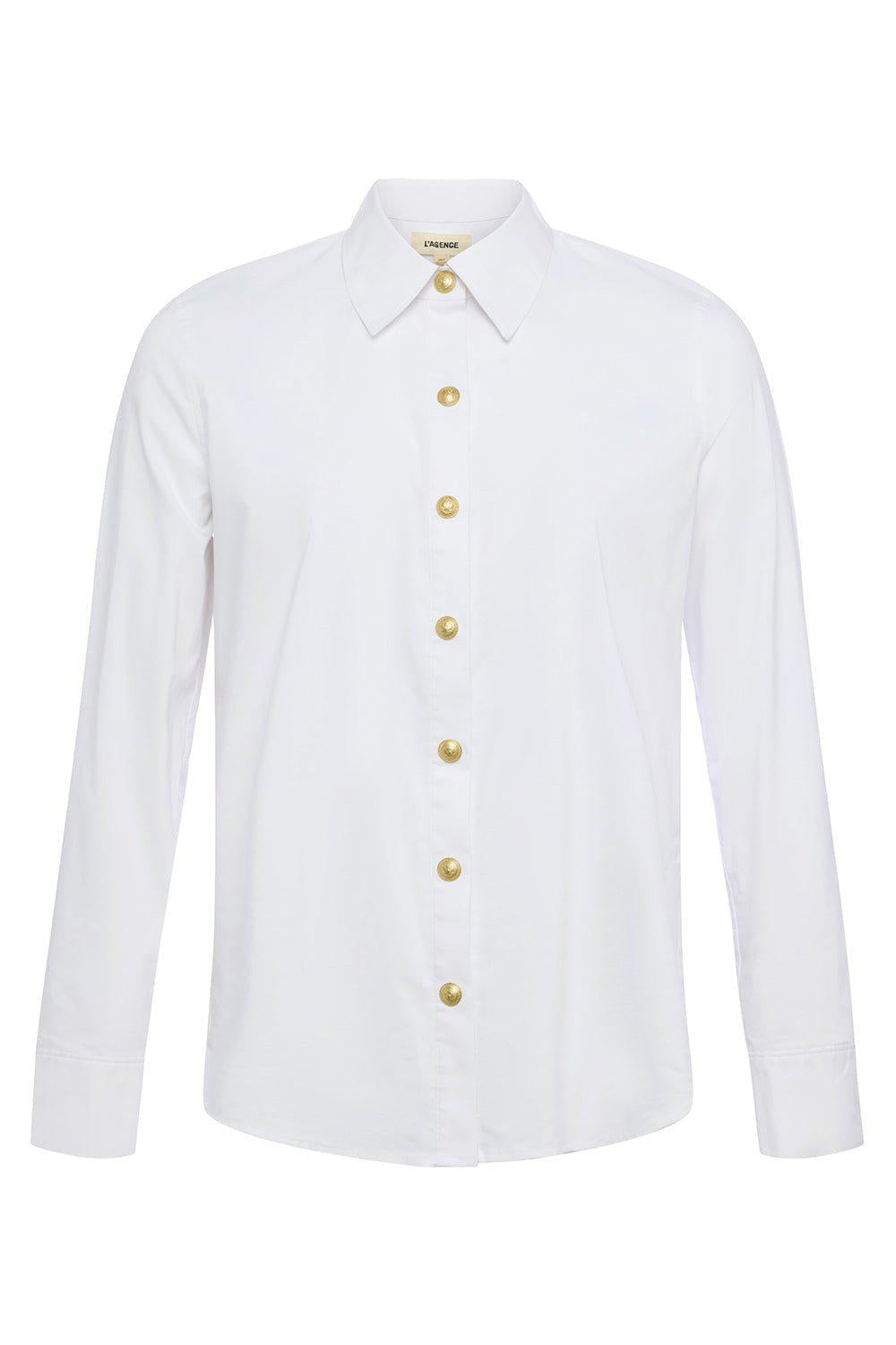 L'AGENCE-Ellery Blouse- White Gold-