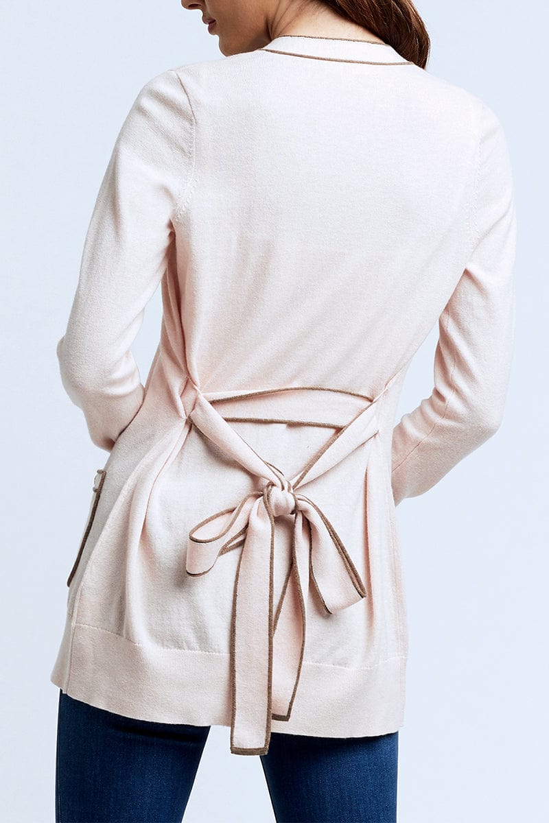 L'AGENCE-Ronny Cardigan With Piping-