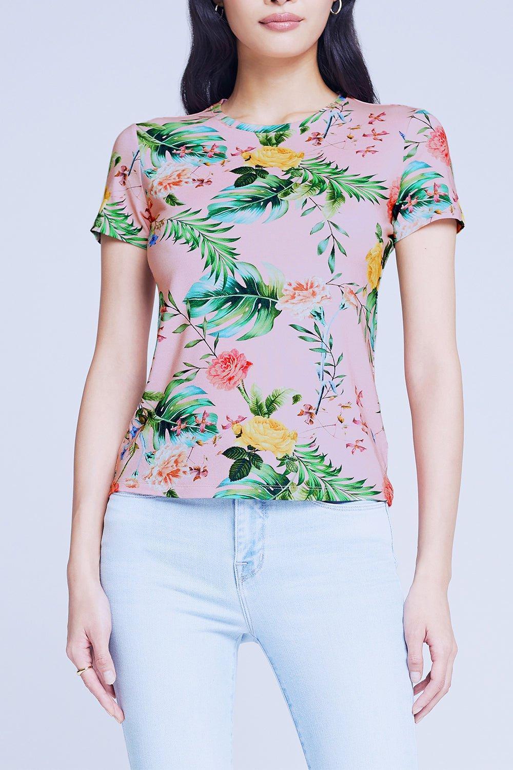 L'AGENCE-Ressi Tee - Pink Multi-