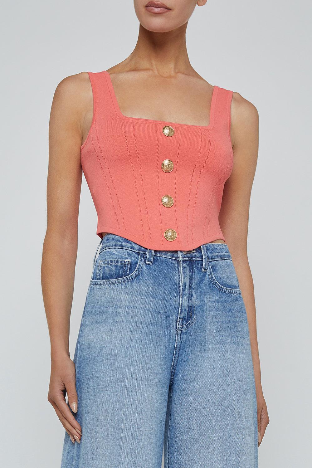 Saga Square Top-CRLRSEGL-XS-CLOTHINGTOPTANK-L'AGENCE