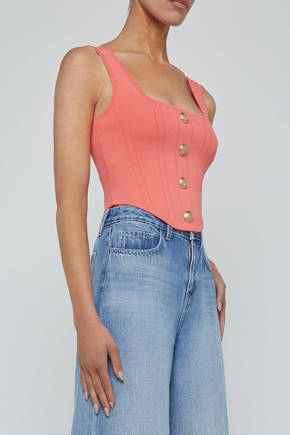 Saga Square Top-CRLRSEGL-XS-CLOTHINGTOPTANK-L'AGENCE