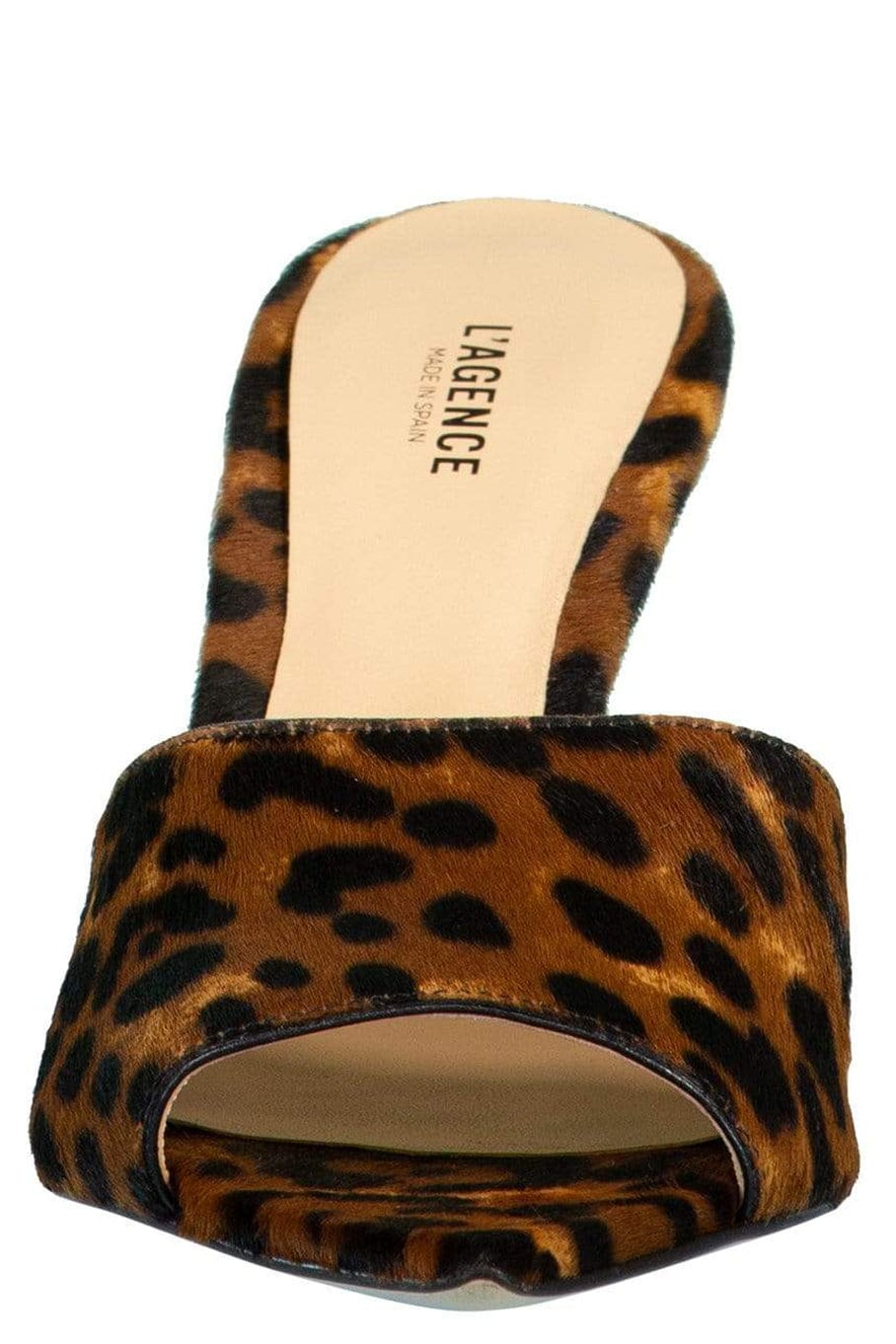 L'AGENCE-Lolita Open Toe Leopard Mule-