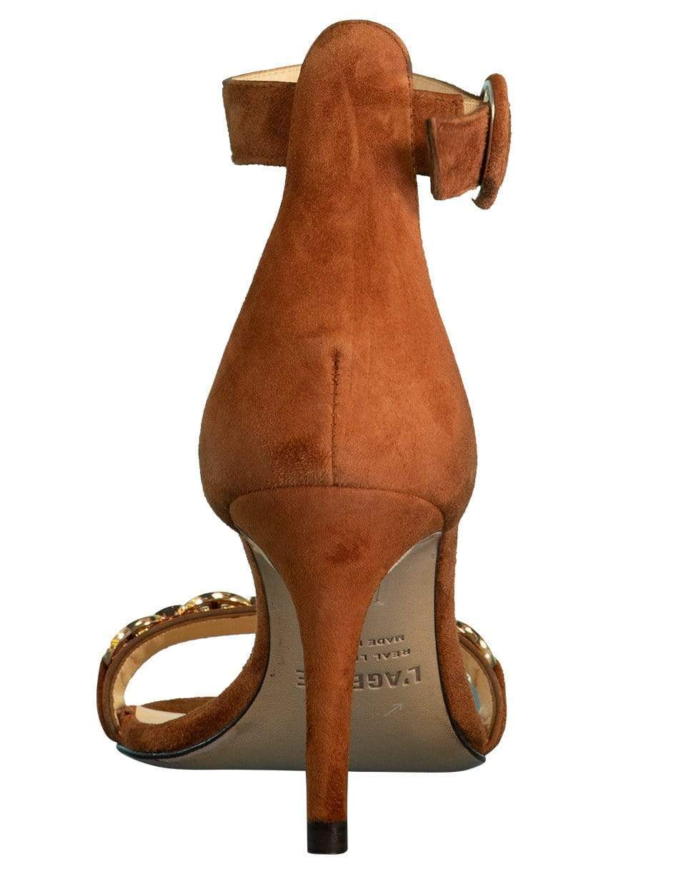 L'AGENCE-Suede Heeled Bridget Sandal - Buckskin-