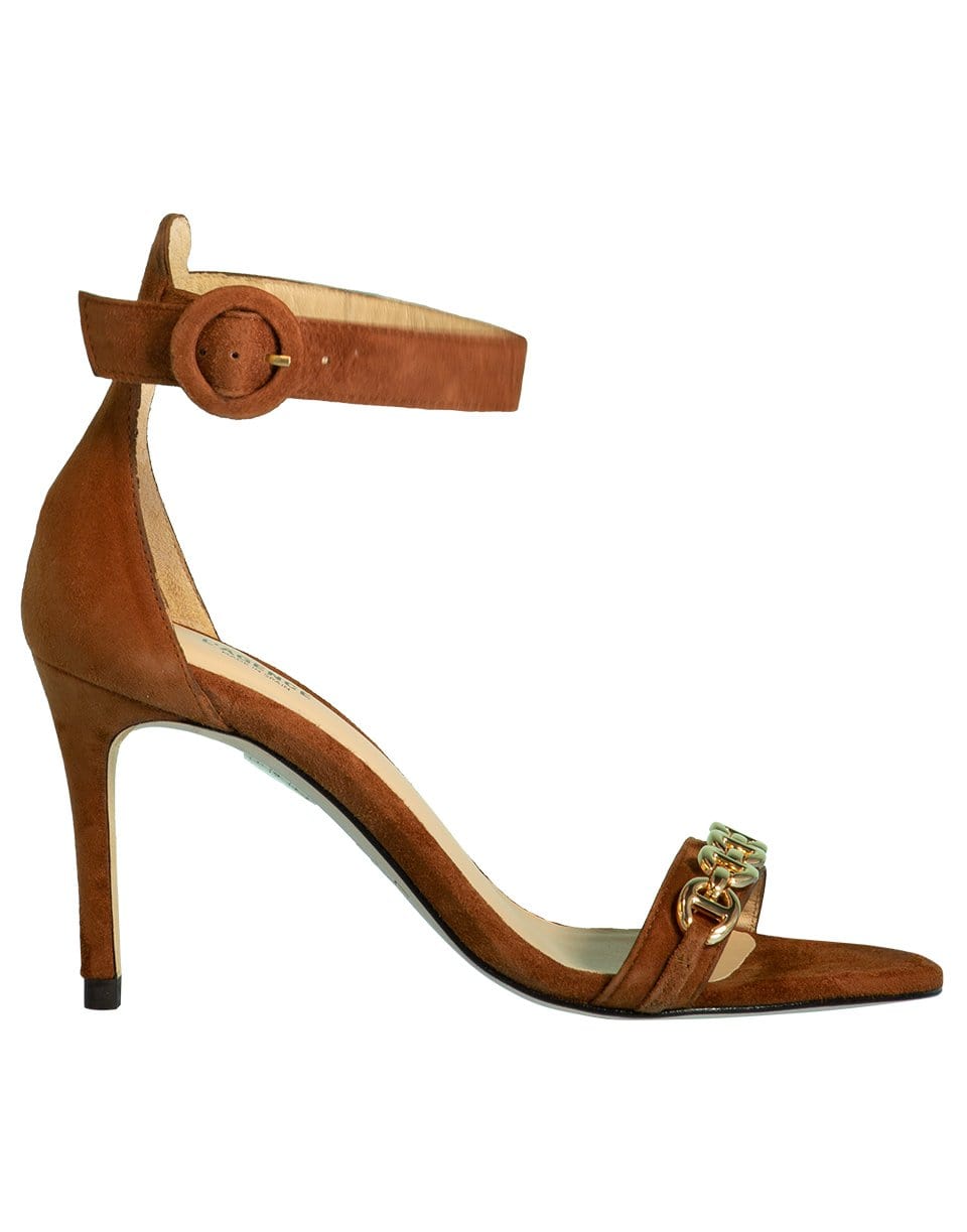 L'AGENCE-Suede Heeled Bridget Sandal - Buckskin-