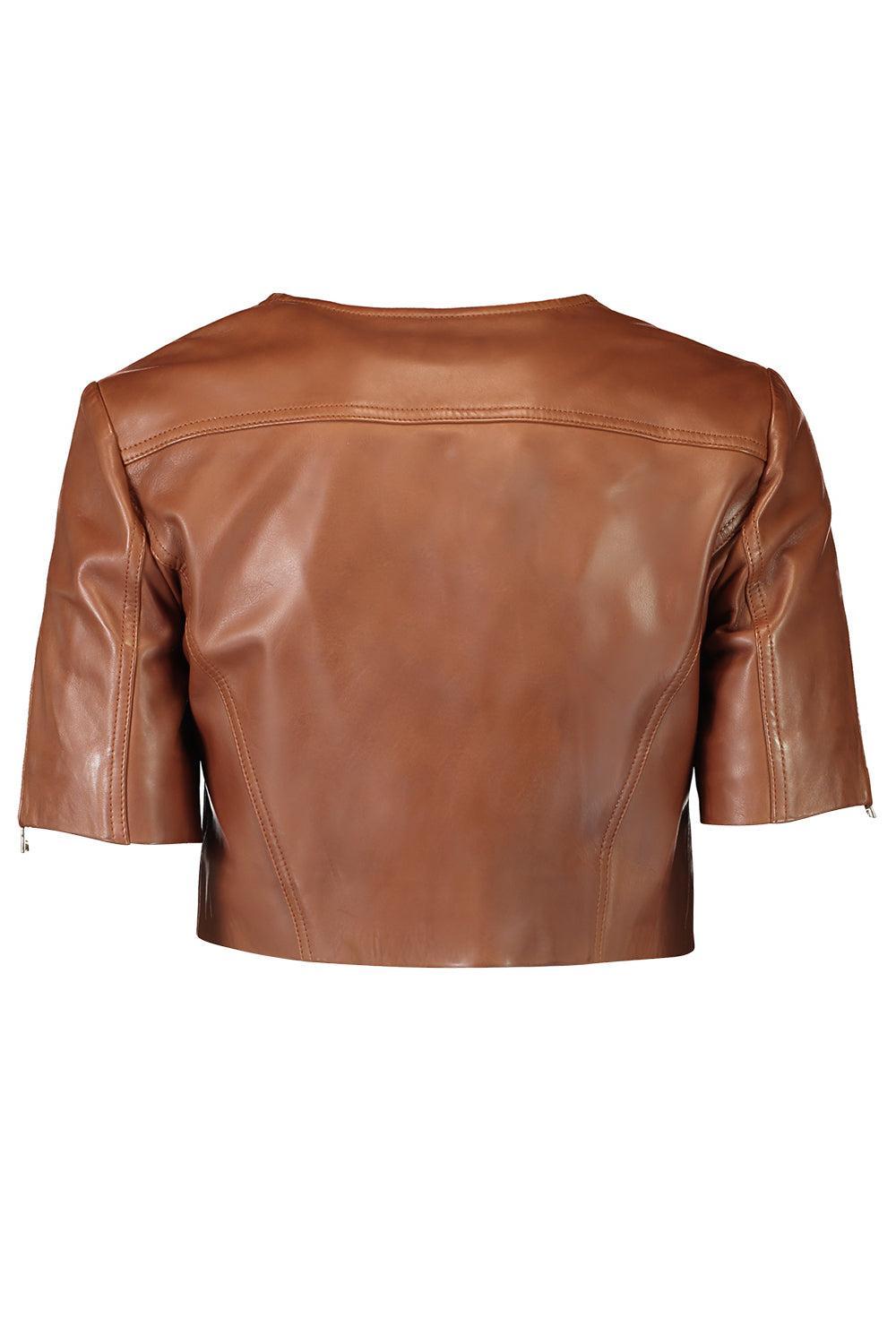 Kirsi Jacket - Luggage-LUGGAGE-XS-CLOTHINGCOATLEATHER-LAMARQUE