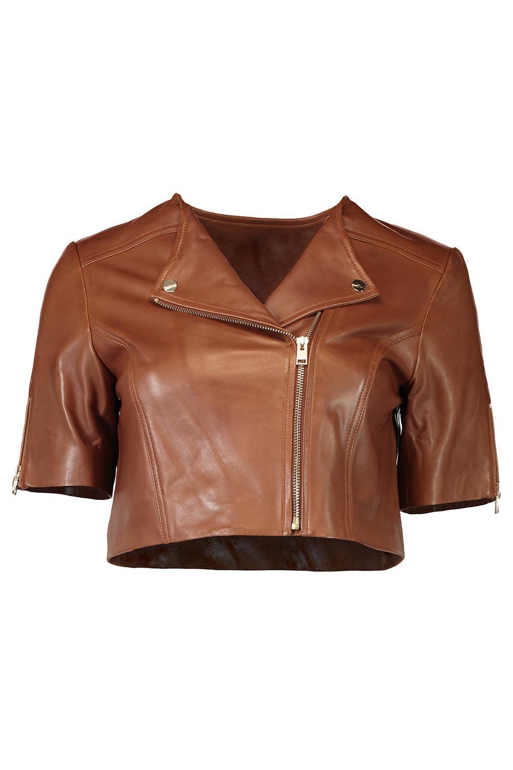 Kirsi Jacket - Luggage-LUGGAGE-XS-CLOTHINGCOATLEATHER-LAMARQUE
