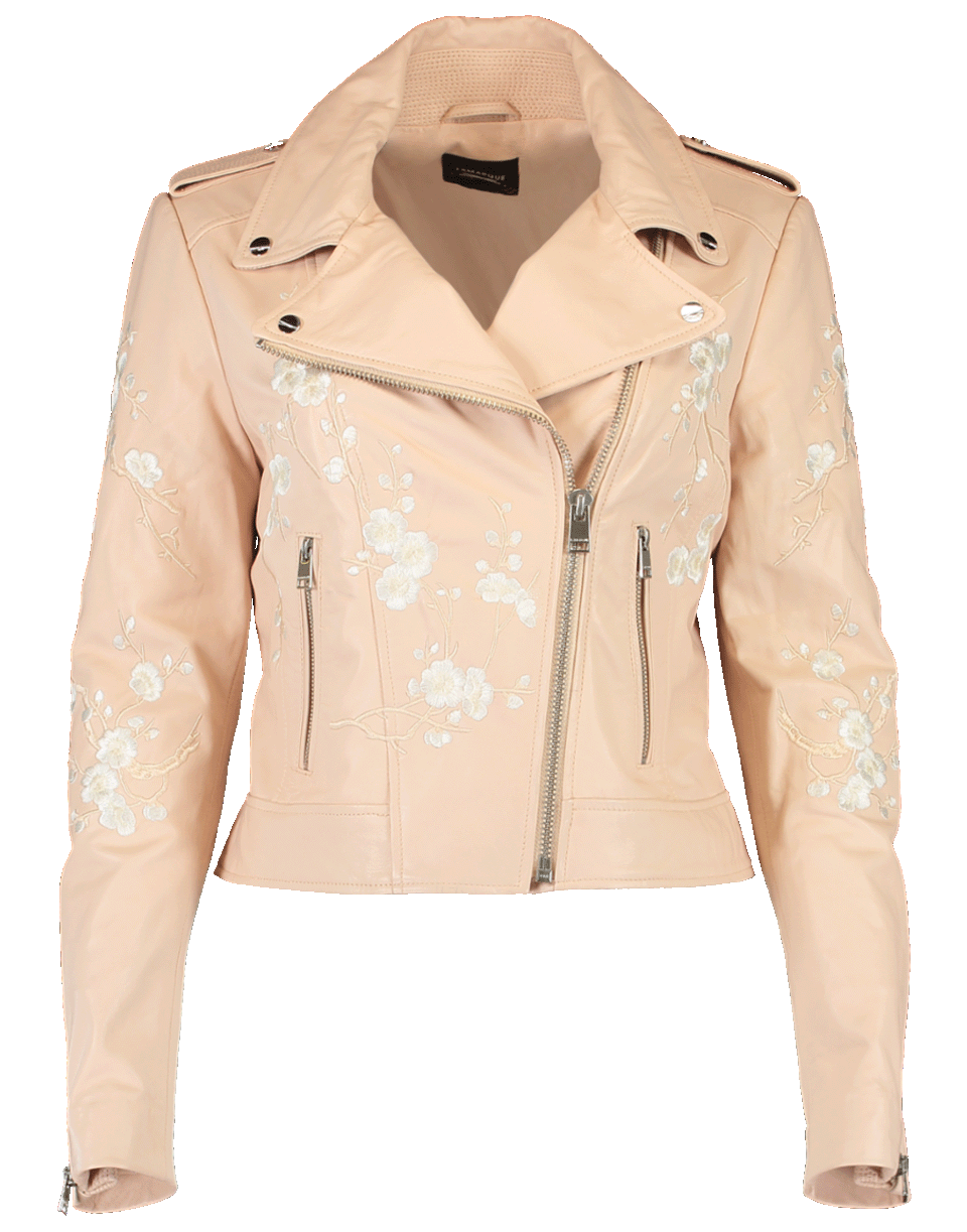 LAMARQUE-Donna Floral Leather Jacket-