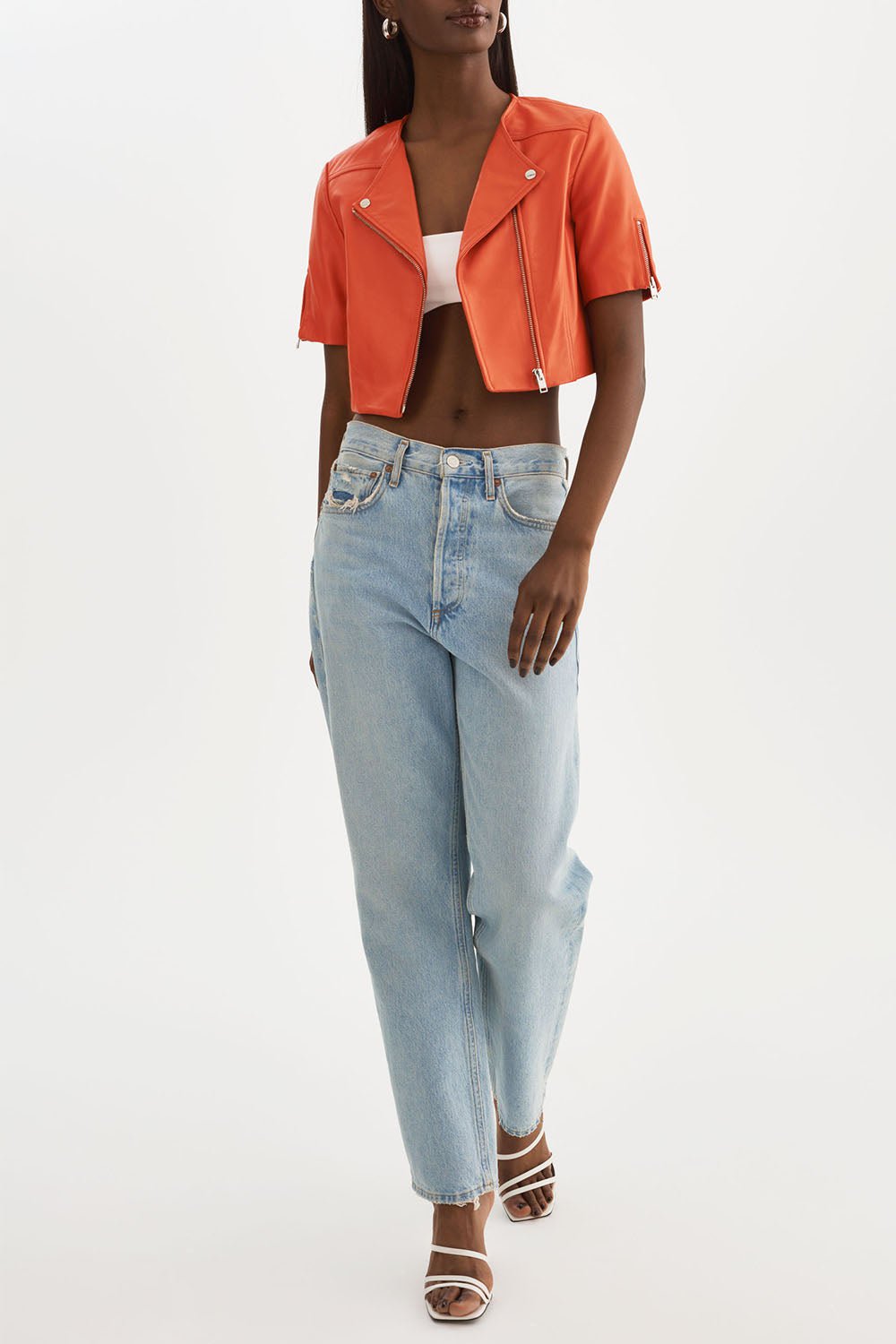 LAMARQUE-Kirsi Cropped Jacket - Spicy Orange-