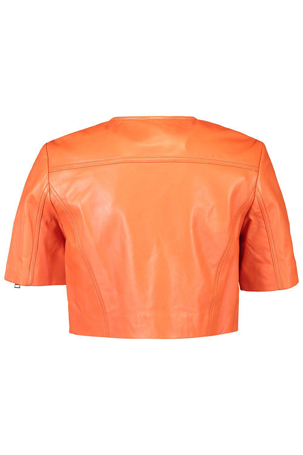 LAMARQUE-Kirsi Cropped Jacket - Spicy Orange-