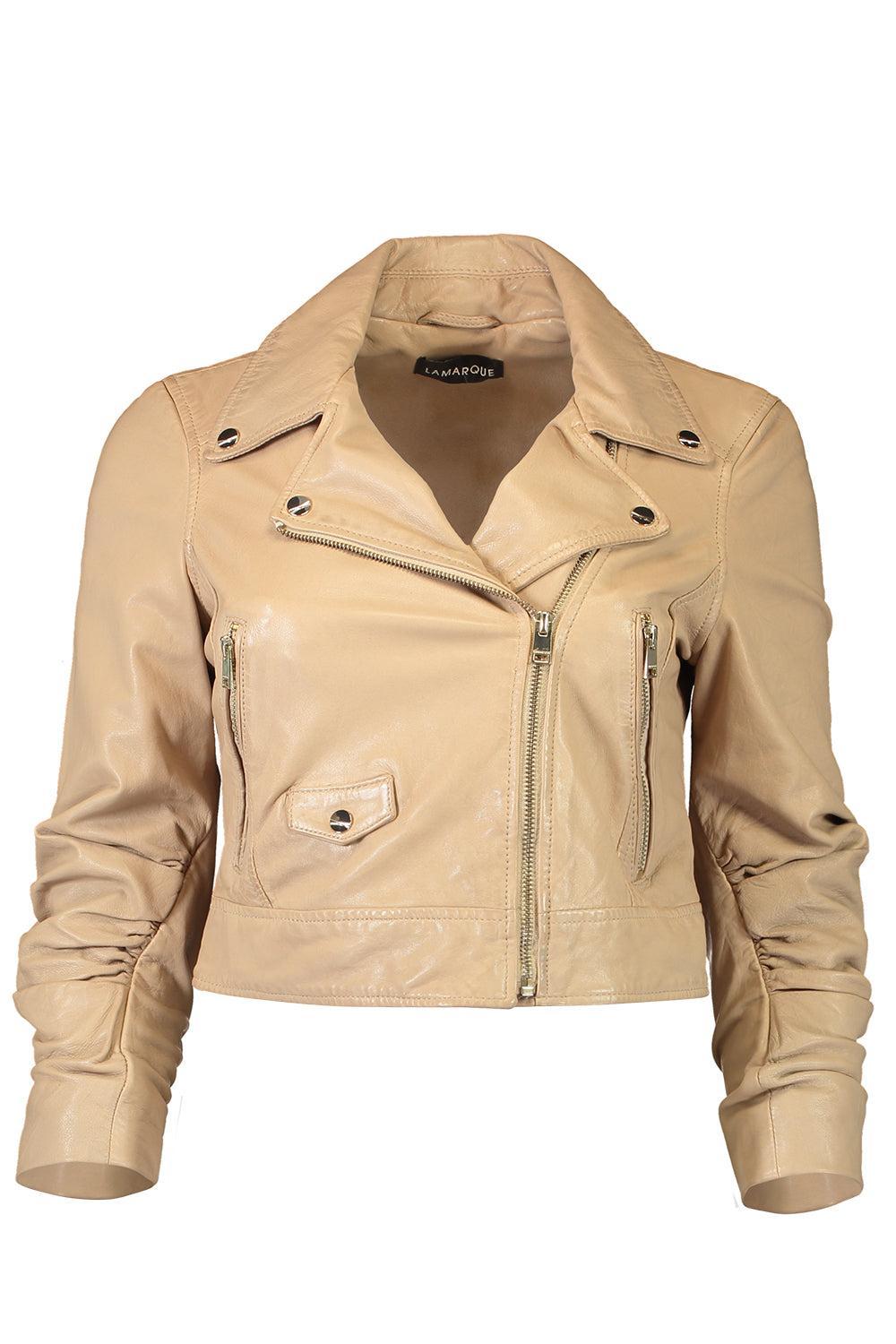 Janika Jacket - Wheat-WHEAT-XS-CLOTHINGCOATLEATHER-LAMARQUE