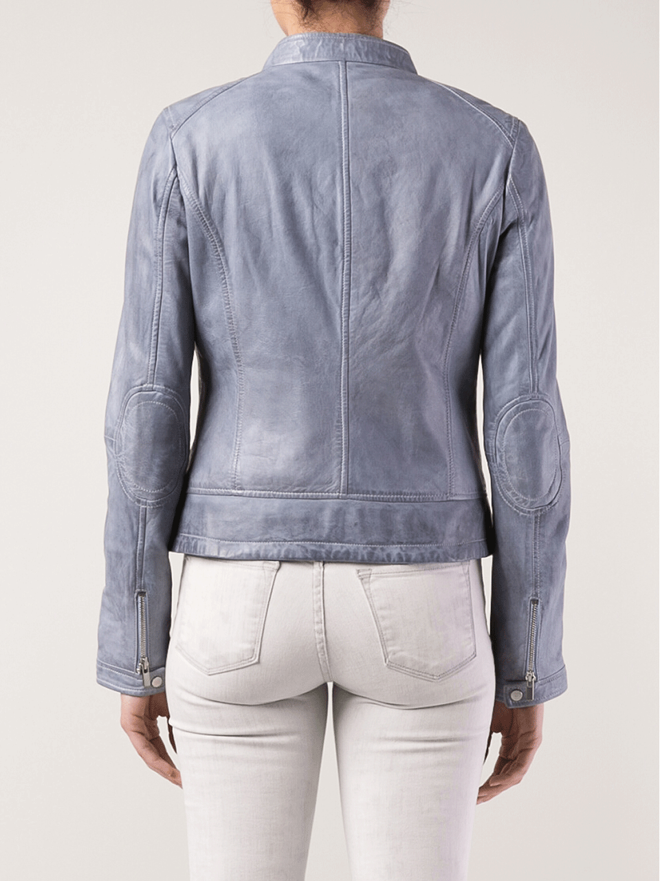 LAMARQUE-Alice Collarless Biker Jacket-