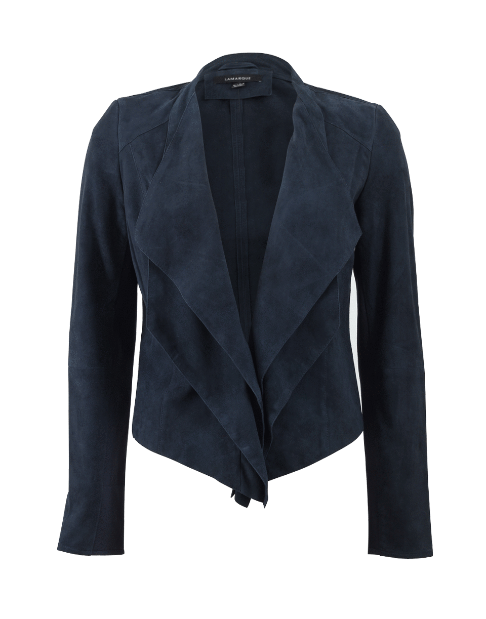 LAMARQUE-Suede Cascade Blazer-