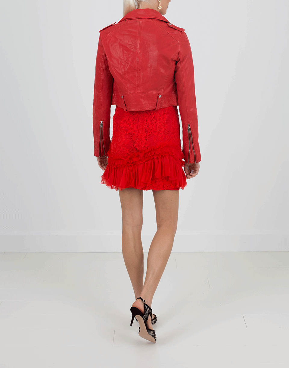 LAMARQUE-Cropped Leather Jacket-