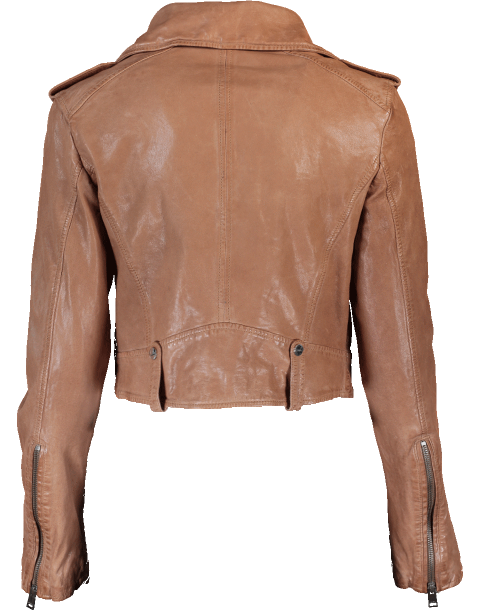 LAMARQUE-Ciara Cropped Leather Jacket-