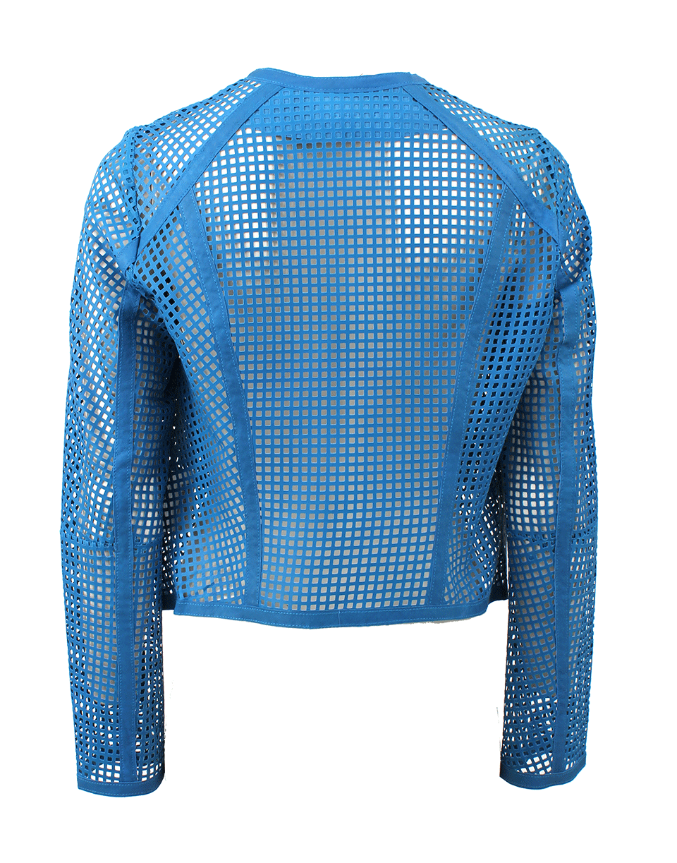 LAMARQUE-Skye Perforated Cascade Leather Jacket-