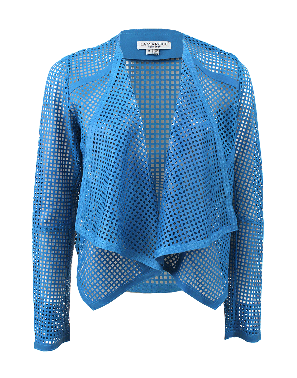 LAMARQUE-Skye Perforated Cascade Leather Jacket-