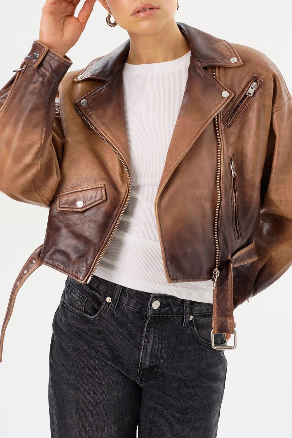 Dylan Leather Jacket-ALMNDSHD-XS-CLOTHINGJACKETLEATHER-LAMARQUE