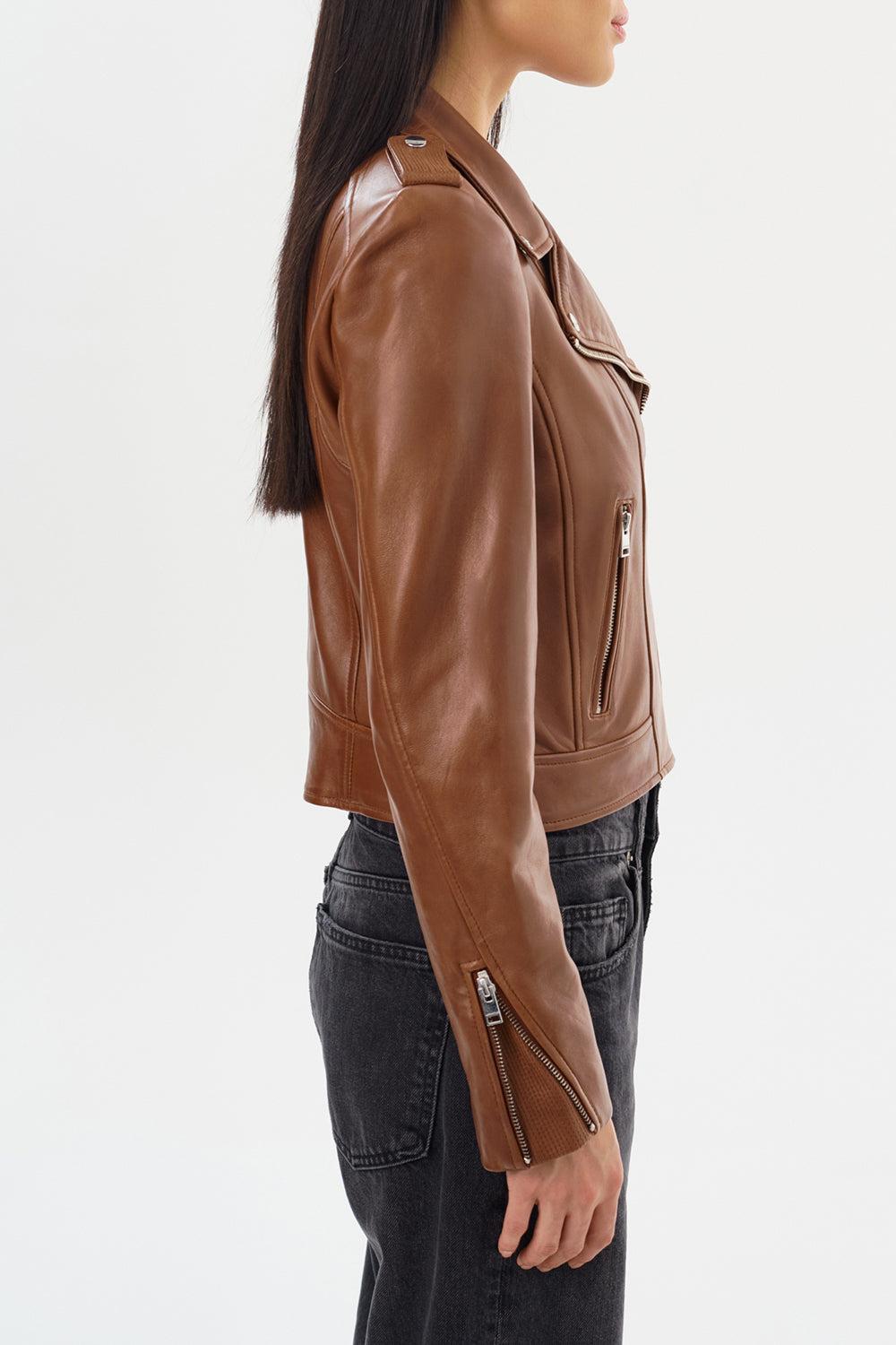 Donna Leather Jacket-LUGGAGE-XS-CLOTHINGJACKETLEATHER-LAMARQUE