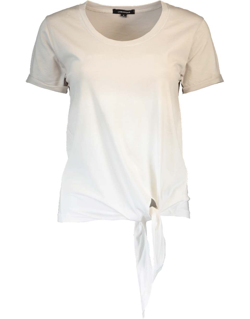 LAMARQUE-Fenia Dip Dye Tie Front Tee-
