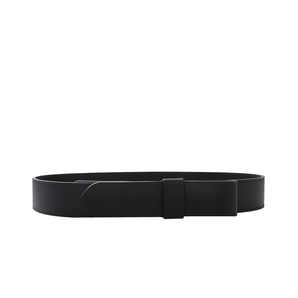 LANVIN-Metallic Leather Bow Belt-
