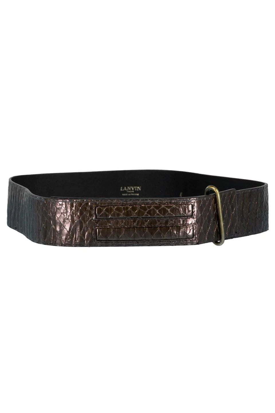 LANVIN-Python Metal Belt-
