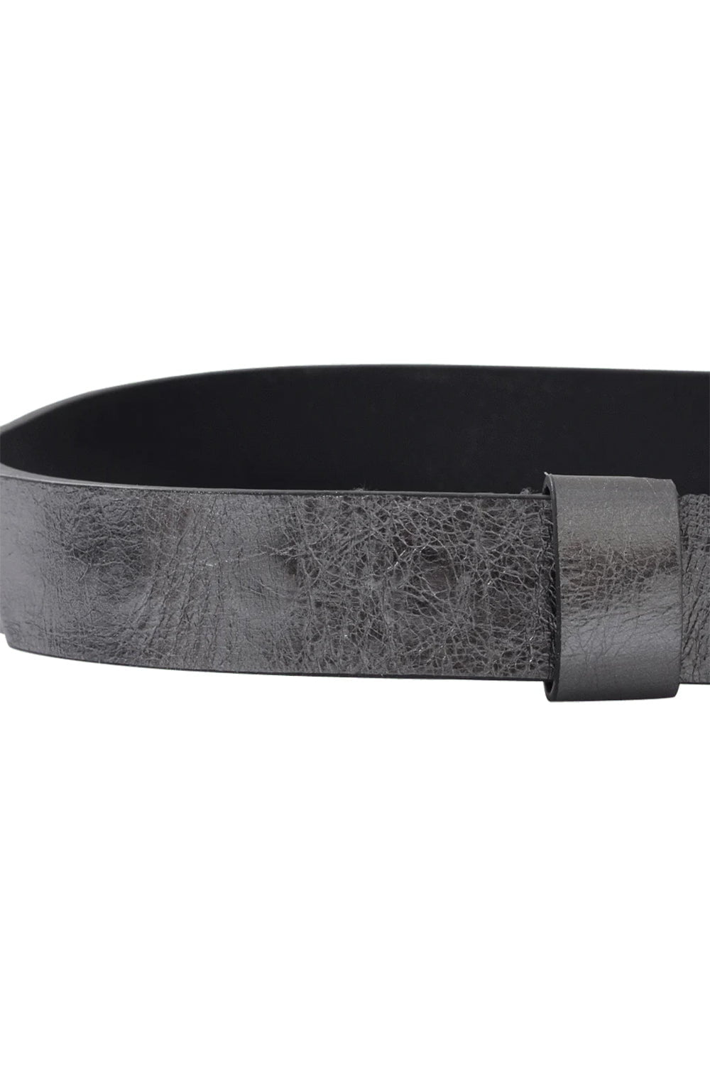 LANVIN-Metallic Silver Belt-
