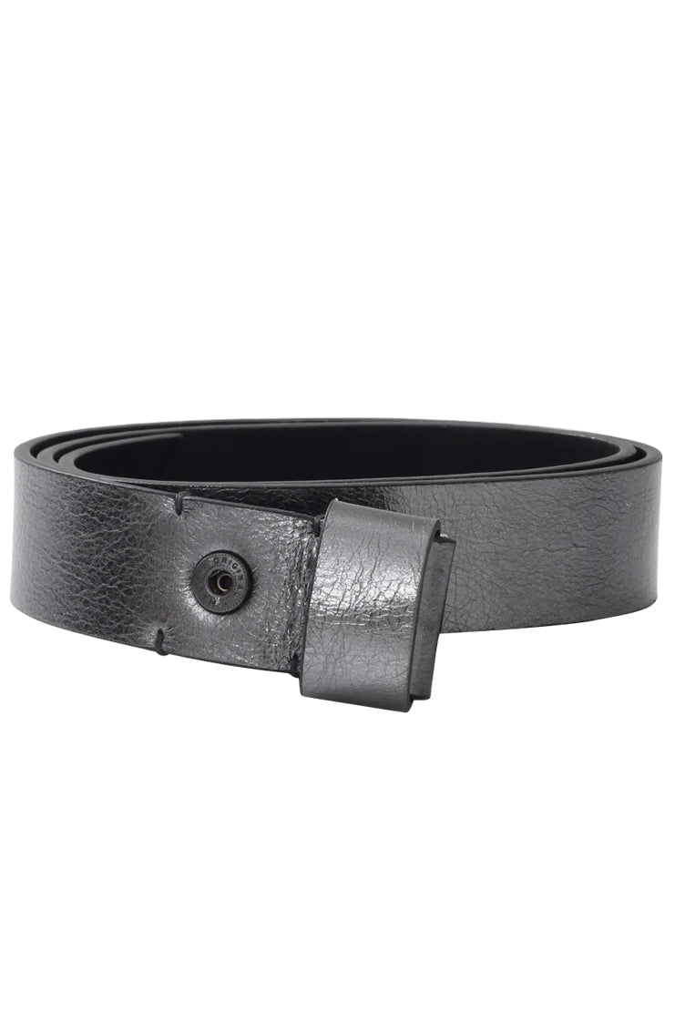 LANVIN-Metallic Silver Belt-