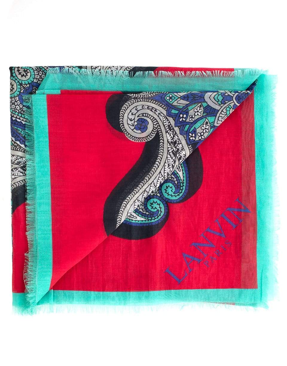 LANVIN-Printed Scarf-FUSCHIA