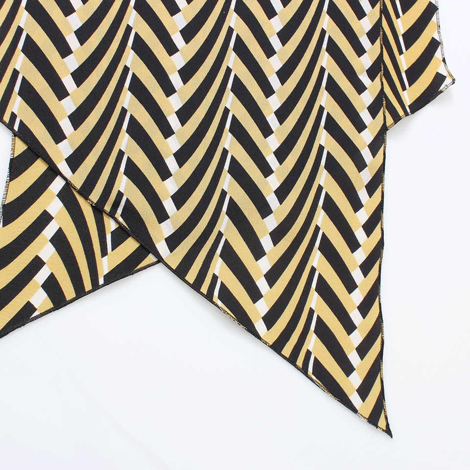 LANVIN-Skinny Printed Scarf-