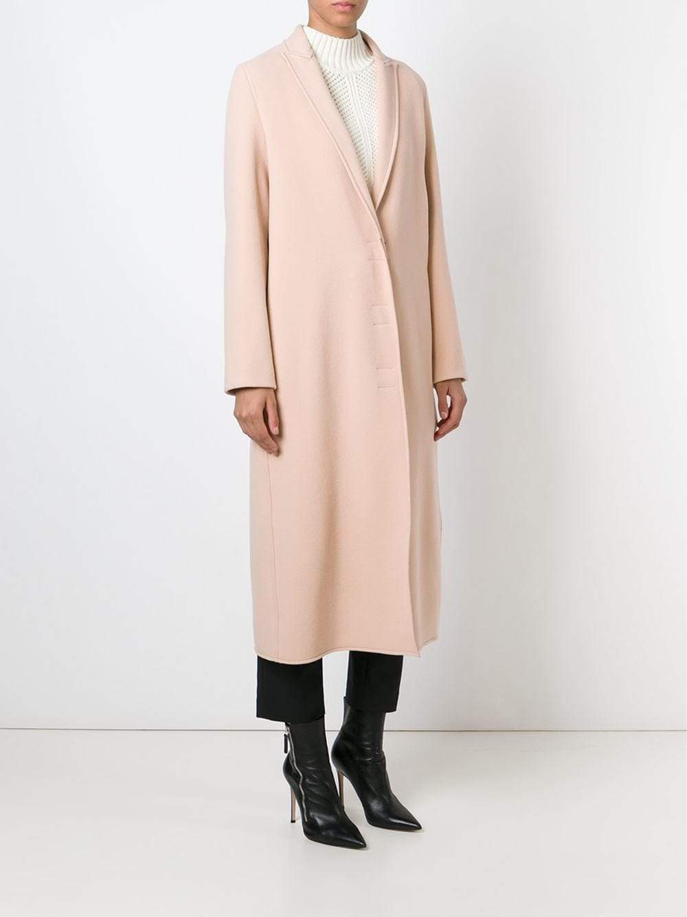 LANVIN-Classic Wool Long Coat-BLUSH