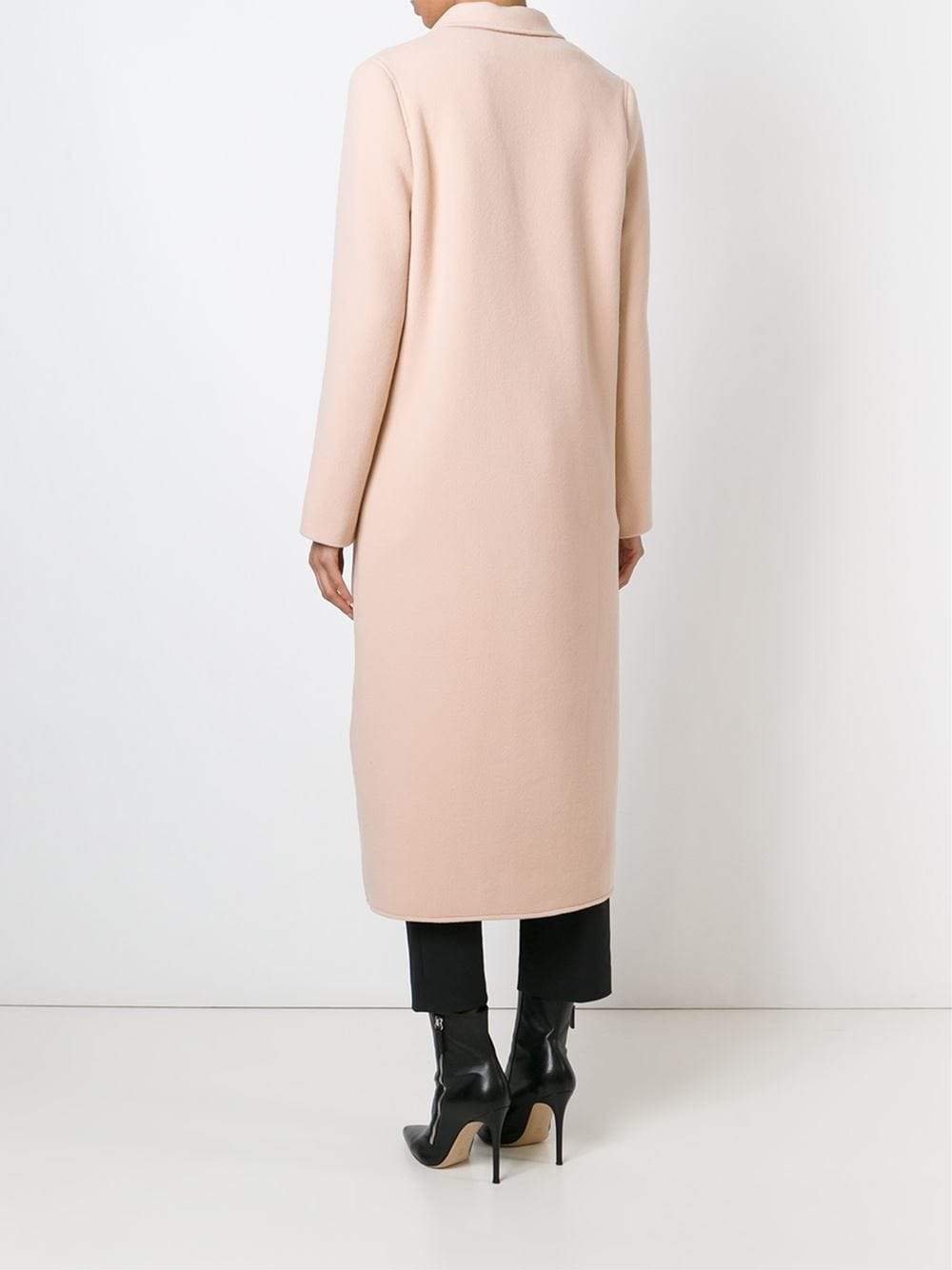 LANVIN-Classic Wool Long Coat-BLUSH