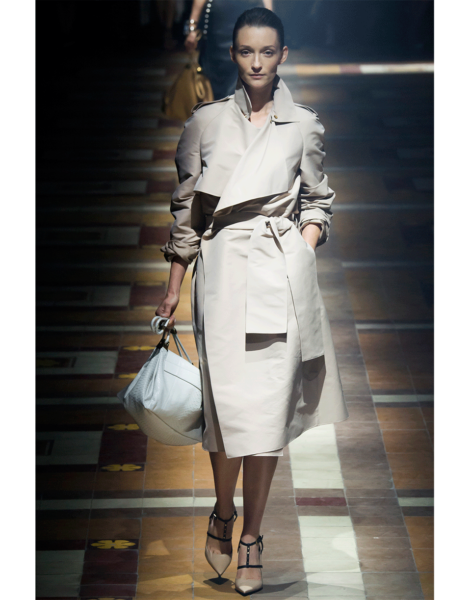LANVIN-Silk Taffeta Trench-NUDE